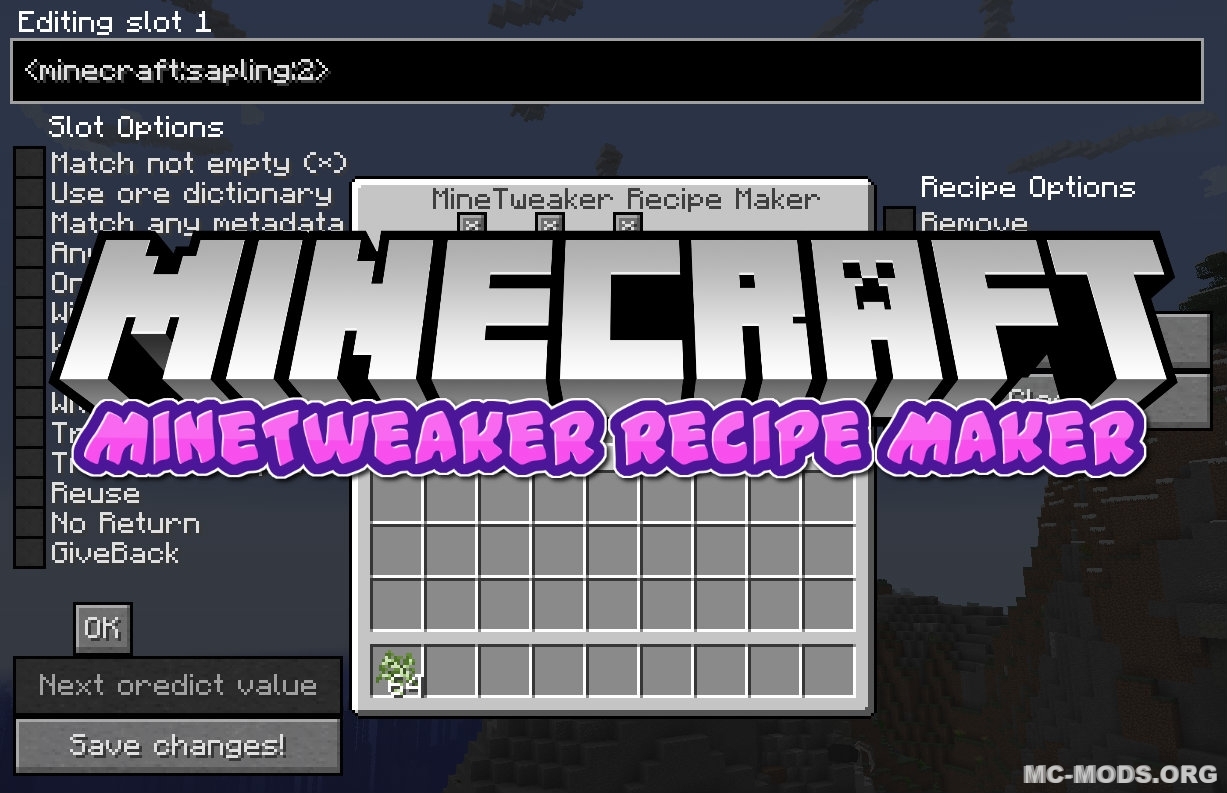 Minetweaker Recipe Maker Mod 1 18 2 1 17 1 1 16 5 1 15 2 Mc Mods Org