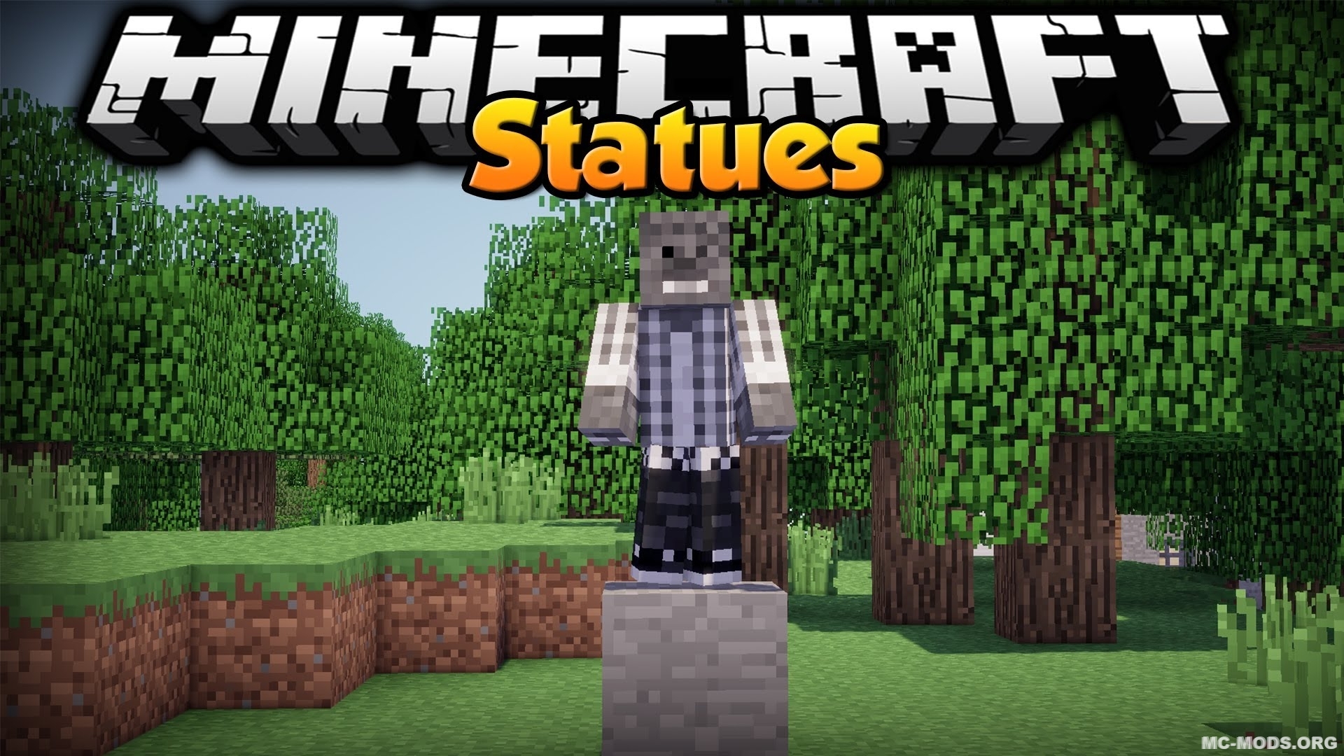 Craft new blocks and create statues of all kinds with Statues Mod!What the Mod...